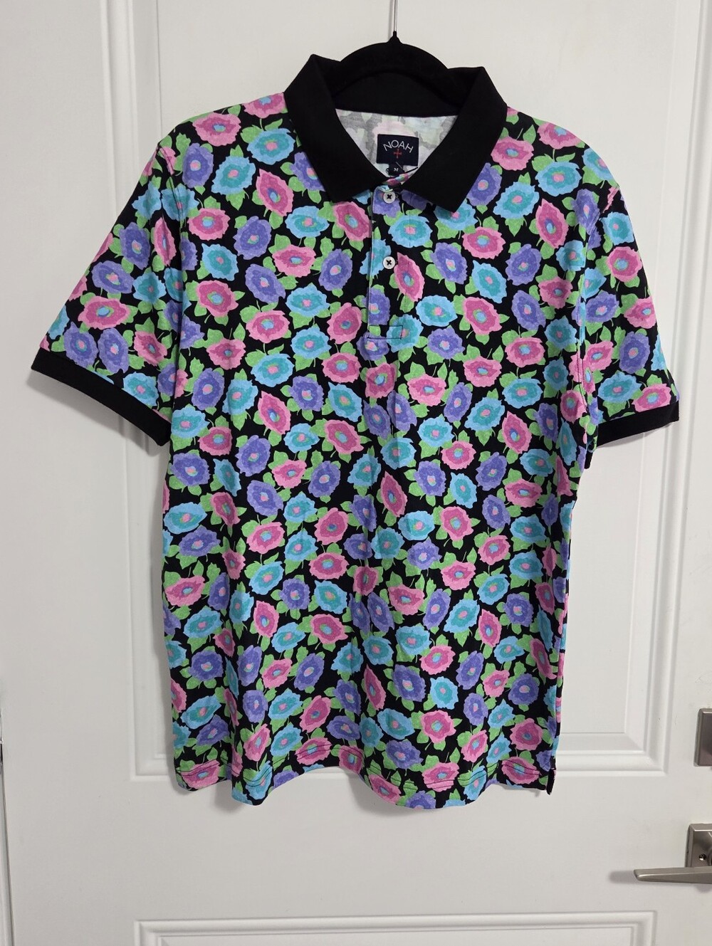NWT - Noah Men's Floral Print Polo Shirt - Made In Portugal - Size M